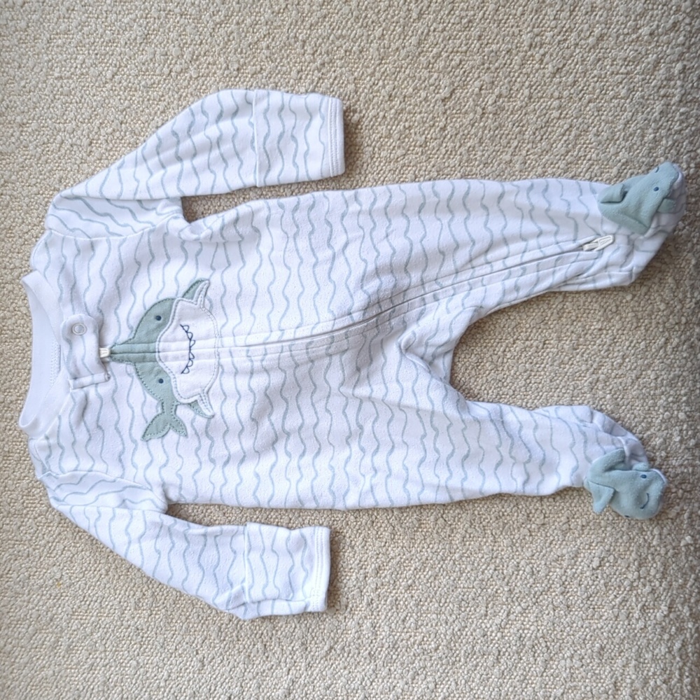 Newborn baby shark onesie